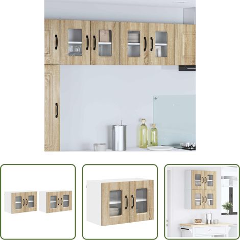 Holzschrank -  Küchenschrank Kalmar 2 pcs Sonoma-Eiche 60 x 31 x 40 cm (1/5)