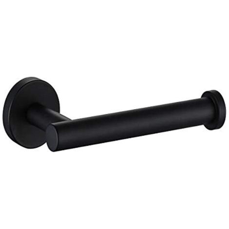 Porte Papier Toilette, Support Mural Rouleau Papier Toilette en Acier lnoxydable 304, Devidoir Papier Toilette Mural pour Salle de Bain et Cuisine, Noir （16.38cm） (1/4)