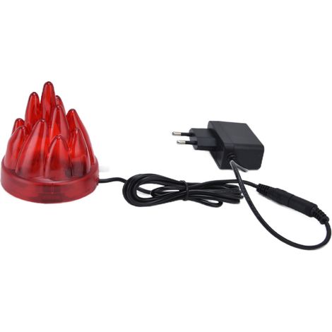 Lampe LED pour Aquarium avec Oxygénation, Éclairage Coloré Vif, Décor Aquatique, Prise UE 110‑240V Large Voltage, Coque Rouge Lumière Rouge (1/5)