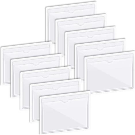 autocollant pare briselot de 10 -porte vignette assurance auto transparent-pochette adhesive pare brise pour carte handicapé/ticket (1/4)