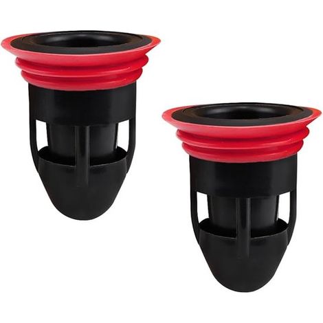 Bouchon de vidange universel (2 pièces) - Bouchon de vidange - Bondes de sol - Bouchon de vidange - Noyau de siphon de sol anti- Geur - Dispositif anti-retour pour siphon de Douche - 6,5 x 5,5 cm - No (1/5)