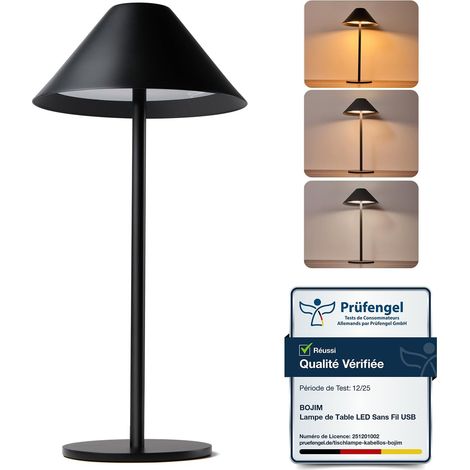 kabellose, wiederaufladbare USB-LED-Tischleuchte mit Touch-Funktion, IP54 wasserdicht, 5 Farben, für Innen-/Außenbereich/Garten (1/5)