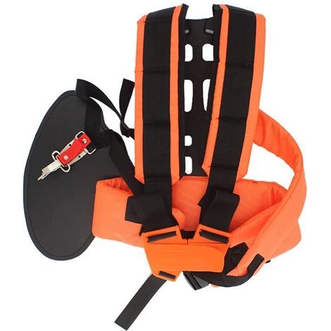 Imbracatura per decespugliatore - Imbracatura ergonomica, traspirante, a doppio spallaccio con cintura regolabile, adatta a molti modelli di decespugliatore -Crezuo