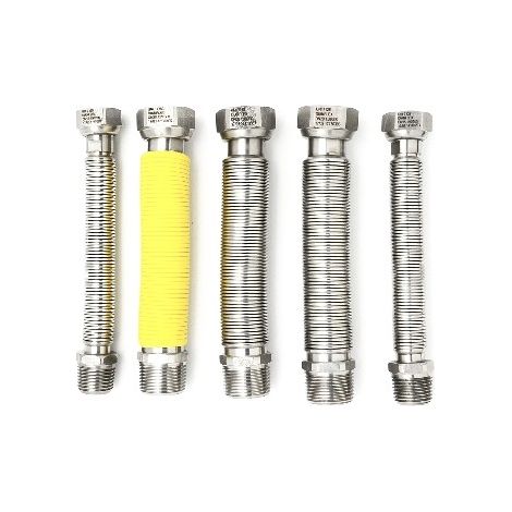 KIT 5 PZ FLESSIBILI INOX ESTENSIBILI PER CALDAIE A GAS Misura: mm. 150/300