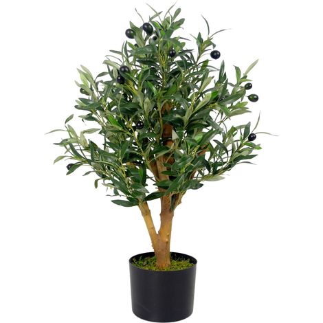 65cm Luxury Artificial Olive Tree Bush - Premium Range (1/3)