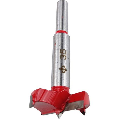 Gabarit de Perçage Universel pour Charnières 35mm - Guide de Montage pour Portes et Meubles (Mèche à fraiser 35mm réglable rouge seule)