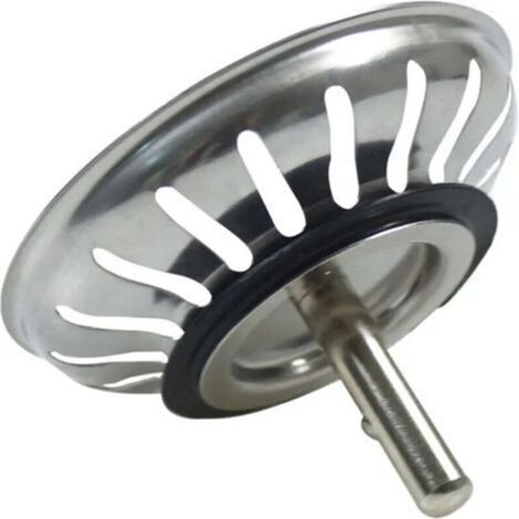 Panier Pour Bonde d'Évier de Cuisine 80 mm - Crépine Universelle Acier Inoxydable. Bouchon Panier Pop-Up. - Lavable Lave-vaisselle (1/4)