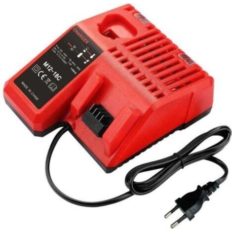 Chargeur Rapide Milwaukee M12-18C pour Batteries Li-ion 12V, 14.4V et 18V, Compatible C1418C (1/4)