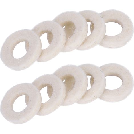 Rondelles feutre pour pistons trompette, coussinets amortisseurs, accessoire instrument à vent, pièces de rechange, tampons protection, kit 10 pièces, remplacement. (1/5)