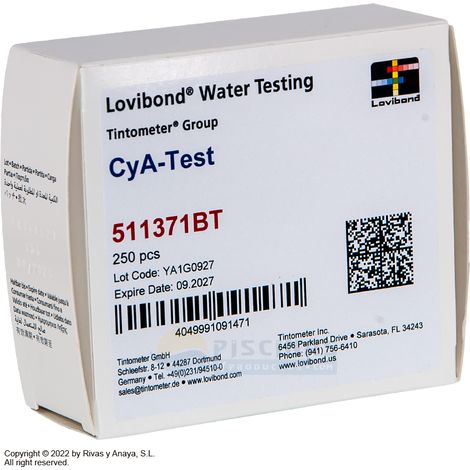 Caja Reactivo Acido cianúrico, 250 Uds. Lovibond
