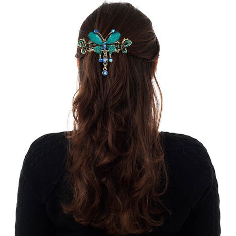 Barrette à Papillon Vintage en Métal Allié pour Cheveux, Accessoire Capillaire pour Femmes et Filles (1/5)