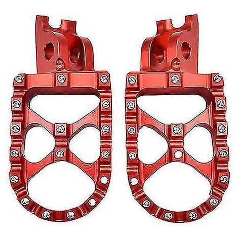 CNC-gefräste Fußrasten für Honda CR/CRF 125R, 150R, 250R, 250X, 450R, 450X, 250RX, 450RX, 250F, 450L MX Dirt Bike – Rot (1/5)