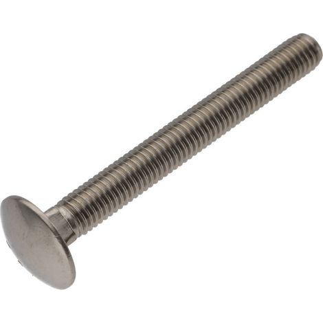 TRCC JAPY tête ronde collet carré Inox A2 M12X90 Filetage total - 1 pièce (1/2)