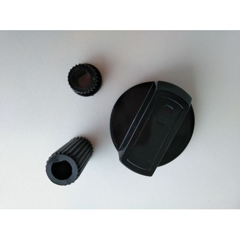 Mando cocina universal negro eje 6-8 mm. 0-15 mm.