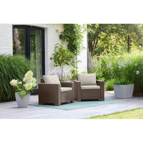 Silla Exterior Arsizio 83x68 cm Gris Paloma Apilable Resistente UV, Brazos (1/5)
