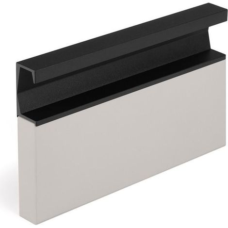 tirador de embutir six. aluminio. para mueble. . longitud 597mm - viefe acabado negro largo 597