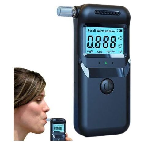 Testeur d'Alcoolémie Portable avec Écran LCD, Éthylotest Professionnel Léger pour Fêtes et Usage Domestique (1/5)