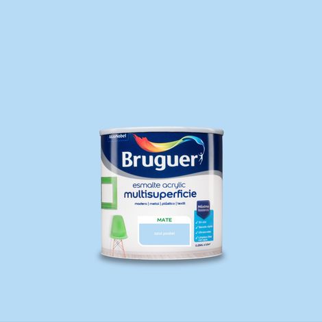 Bruguer Acrylic Multisuperficie Esmalte al agua Mate Azul Pastel 250 ml