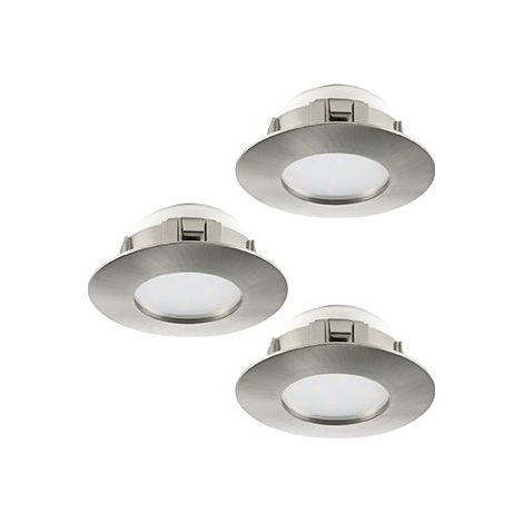 Alta tensione LED incasso luce PINEDA Ø 7,8cm in nichel satinato IP44 (1/5)