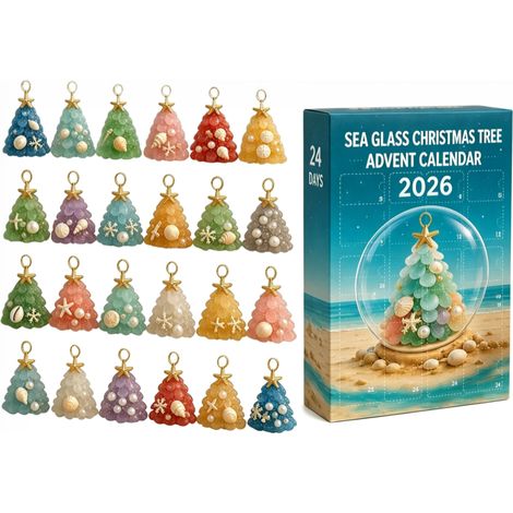 Calendrier de l'Avent - Sapin de Noël 2D en acrylique, 24 jours, décoration légère et facile à poser. (1/5)