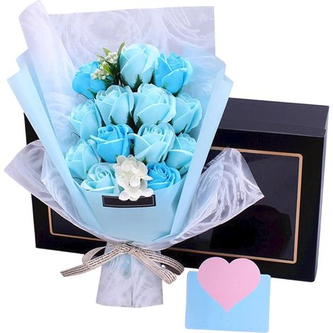 Fleurs En Savon - Bouquet De Roses Préservées Sans Entretien - Décoration Intérieure Durable - Cadeau Pour Anniversaire Fête Des Mères Saint Valentin Noël - 1 Pièce (1/5)