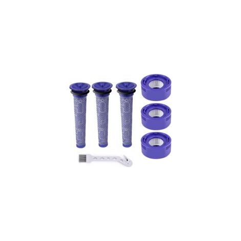 Filtre pour Dyson V7 et V8,, iltres de Rechange aspirateur pour Dyson,Absolute et Animal, 3 Post-filtres HEPA et 3 pré-filtres pour Dyson V7 et V8