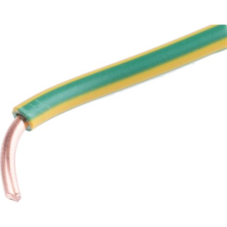 RS PRO Fil de câblage, section 2,5 mm², 600 V Vert/Jaune Cuivre recuit, Maximum +70 °C, 100m ( Prix pour Bobine de 100 Mètres )