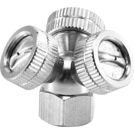 G1/4 Copper Chromeplated Watering Nozzle Fan shaped Spray Head Electric Sprayer Accessories(3 Heads Nozzle ) (1/5)