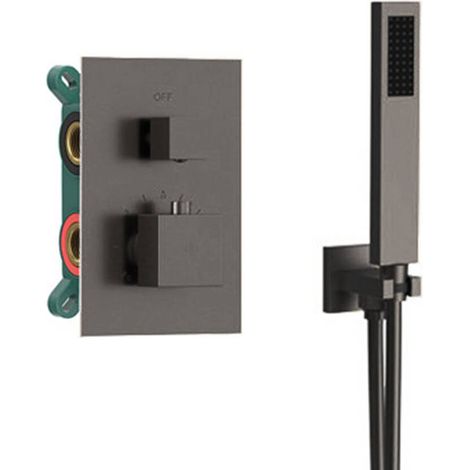 Conjunto Empotrar 2/3 Fun. Termostatico Orion Titanio - GME