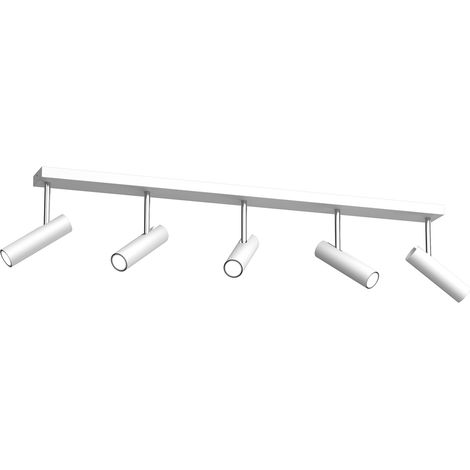 Barre 5 spots orientables blanc GU10 8W Axion Luminex