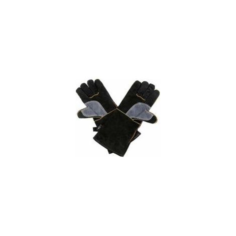 Vente chaude-Gants résistants au feu et à la chaleur extrêmes, cuir avec coutures en kevlar, parfaits pour cheminée, poêle, four, grill, soudage, barbecue, mig, support à marmite, traitement d (1/3)