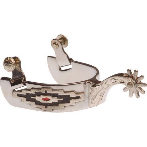 Speroni Western in acciaio inox con decorazione navajo colorato