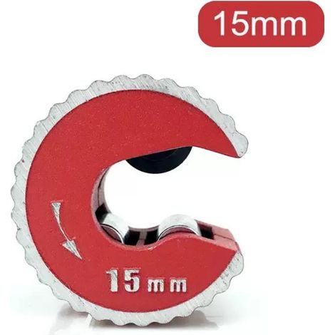 Outil coupe‑tube compact 15 mm, coupe‑tube à ressort pour tuyaux métalliques cuivre, travaux plomberie (1/5)