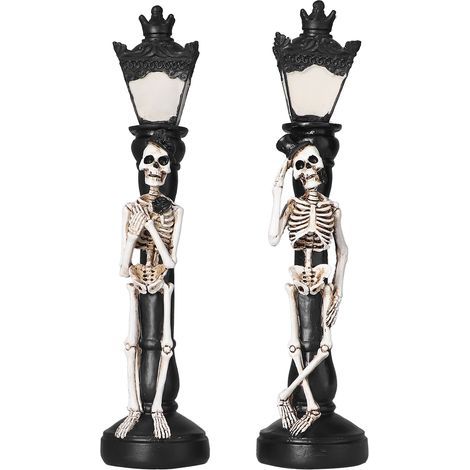Skull lamp, battery-powered Halloween light for table decoration at home for Halloween parties (1/5)