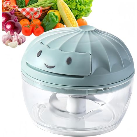 Robot da cucina manuale, tritatutto per verdure, mini manuale con filo, coltello per cipolle per verdure, zenzero, frutta, noci, avocado