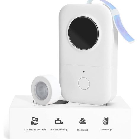 Étiquettes D30 2021, imprimante portable pour connexion sans fil, blanche (1/5)