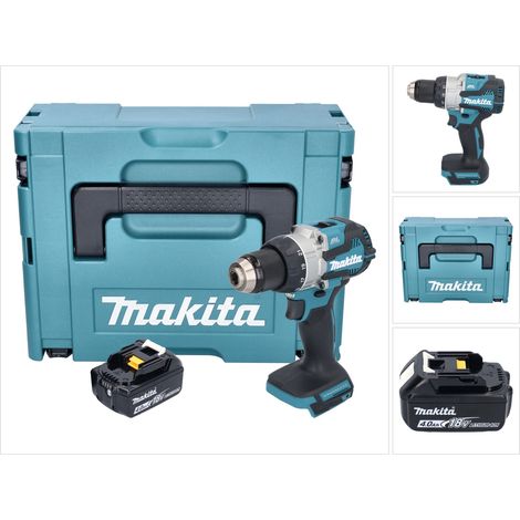 Trapano avvitatore a batteria Makita DDF 489 M1J 18 V 73 Nm brushless + 1x batteria ricaricabile 4,0 Ah + Makpac - senza caricabatterie