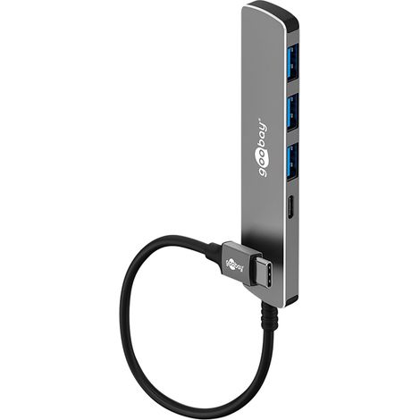 GOOBAY Hub USB3.2 79158 Slim 4 ports de USB-C vers USB-C/USB-A 5 Gbit/s (1/3)