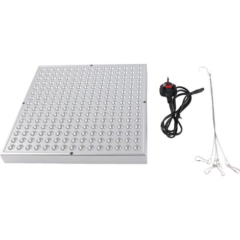 Lumière de croissance LED 45W pour plantes d'intérieur, prise UK AC85-265V, lampe carrée bleu rouge + blanc (1/5)