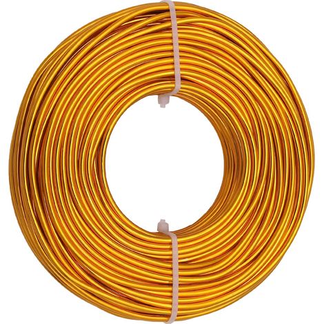 Fil en aluminium flexible pour la fabrication de bijoux, les loisirs créatifs et les projets de bricolage, 0,8 mm (calibre 20) x 30 m, jaune doré (1/5)