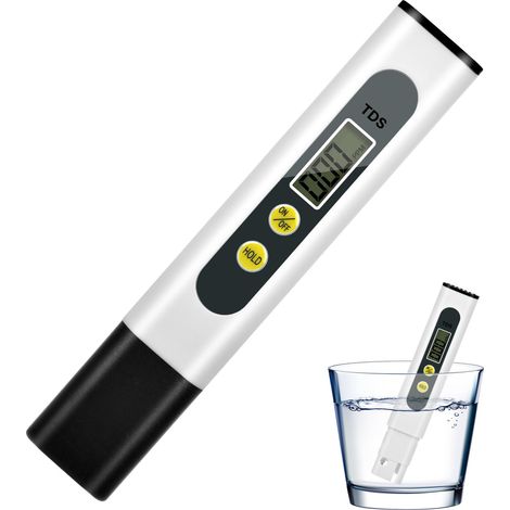 Tester TDS&EC 3 in 1, Test Dureté de l'eau, Test eau aquarium, Test eau potable 0-9990 PPM pour Les Aquariums, Piscines, Étangs et Eau Potabl (1/5)