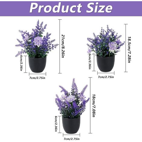 Artificial Flower Bouquet Indoor Potted Plants (1/4)
