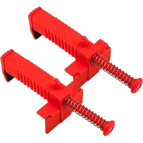 Lot de 2 Tire-Fils pour Maçonnerie, Nivellement de Briques, Extracteur de Ligne pour Construction, Fixation de Bâtiment, Outils de Mesure, Rouge (1/4)