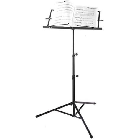 Pupitre à partitions pliable Support de partition de musique pliable noir, gain de place, hauteur musique instrument (1/4)