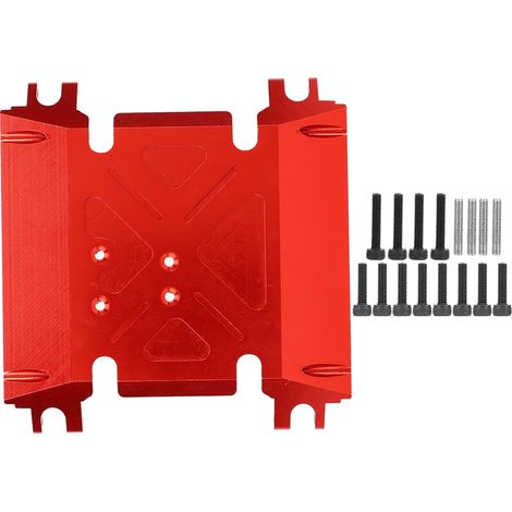 Support de protection de boîte de vitesses centrale pour AXIAL WRAITH 90018 90048 1/10 RC Voiture Rouge (1/5)