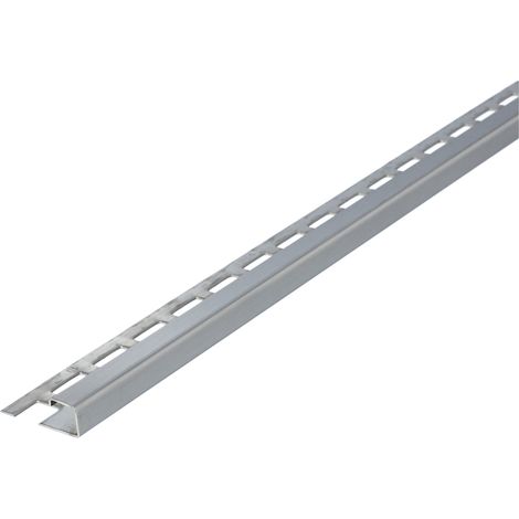 Fliesenschiene als Quadratprofil, Edelstahl (V2A) gebürstet, Länge 2,50 m 10 mm Fliesenprofil