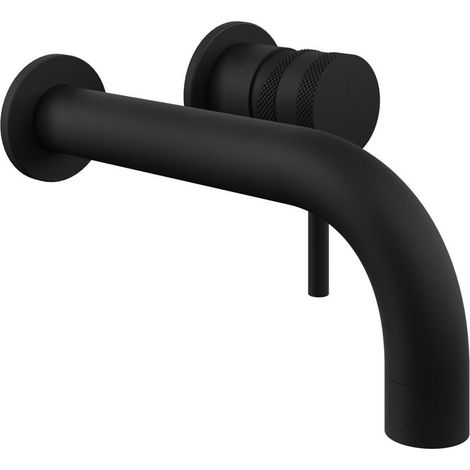 Orbit Core Lever Basin Mixer Tap Wall Mounted - Matt Black (1/3)
