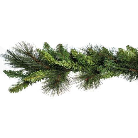 Ghirlanda natalizia "Milton" in PVC e PP effetto aghi di Pino, boa 270 cm festone decorazione realistica (1/3)