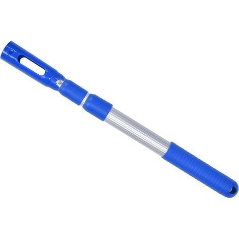 Perche télescopique pour piscine, réglable en longueur, adaptée à divers outils de nettoyage tels que les écumoires, les brosses et les râteaux. (1/4)