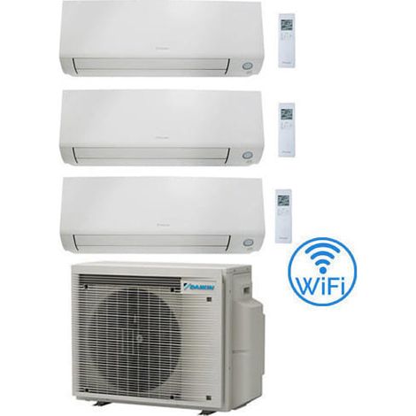 Daikin Perfera All Seasons Wifi Trial Split Inverter Klimaanlage 7000 + 12000 + 15000 BTU mit mit UE 3MXM68A9 Klasse A+++/A++ NEU 2024
